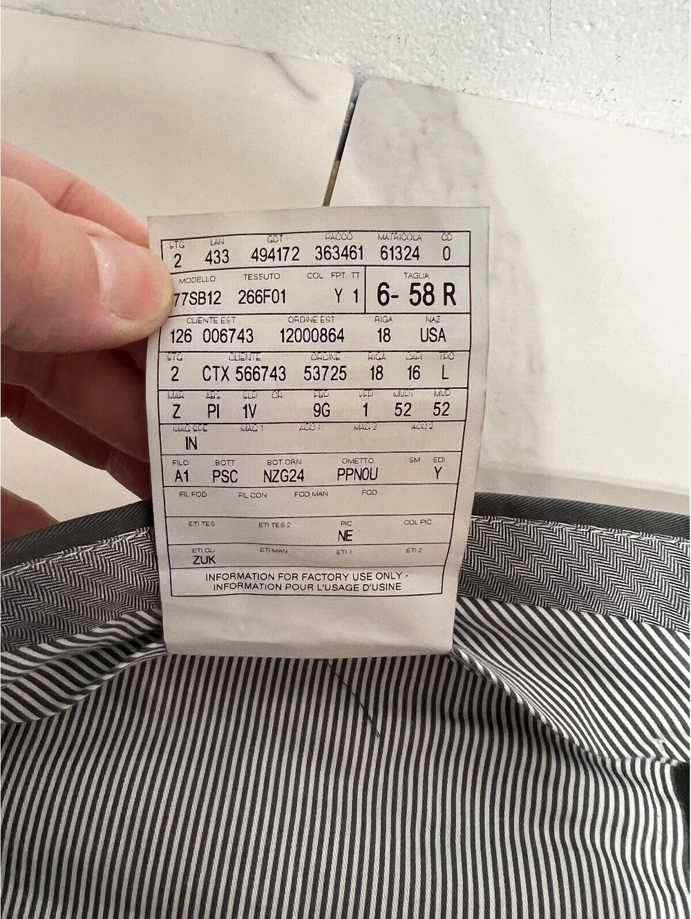 Ermenegildo Zegna Regular Fit Trousers US Size 48R (EU Size 6-58 R)